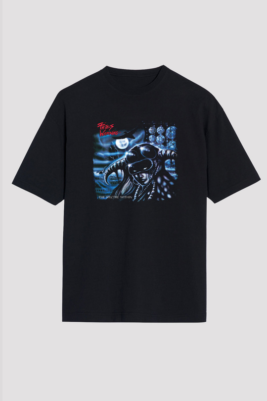 Fates Warning Baskılı Unisex Siyah Oversize Tişört