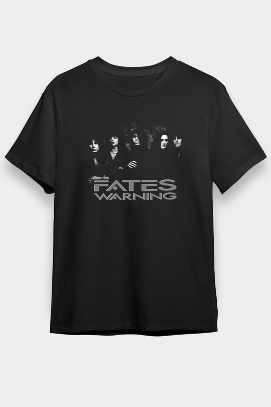 Fates Warning Baskılı Unisex Siyah Tişört - Tshirt