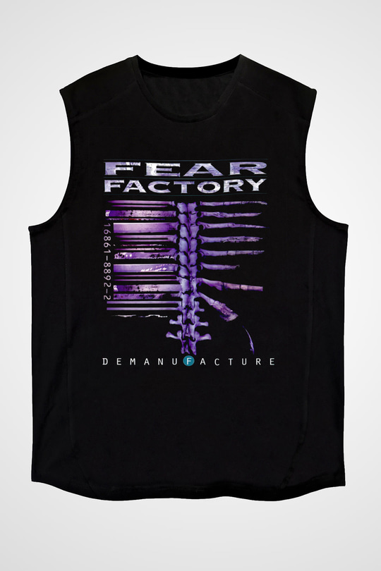 Fear Factory Siyah Unisex Kolsuz Tişört