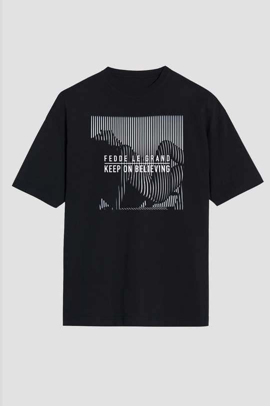 Fedde Le Grand Siyah Unisex Oversize Tişört T-Shirt