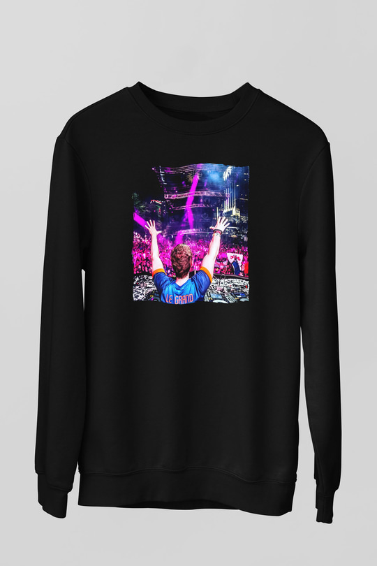 Fedde Le Grand Siyah Unisex Sweatshirt