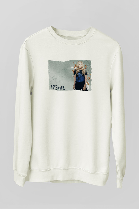 Fergie Beyaz Unisex Sweatshirt