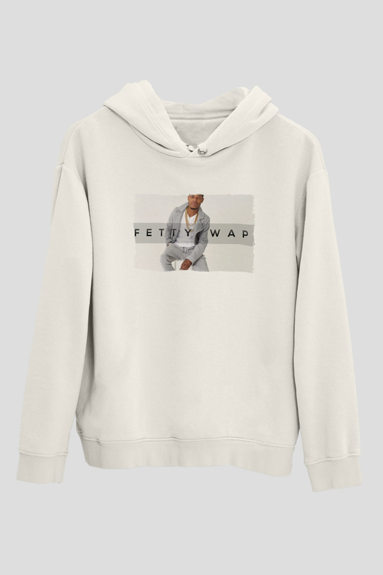 Fetty Wap Beyaz Unisex Kapüşonlu Sweatshirt