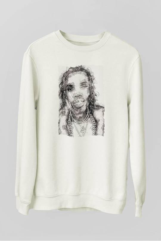 Fetty Wap Beyaz Unisex Sweatshirt