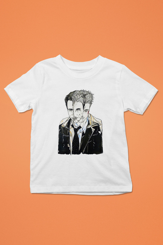Fight Club (Tyler Durden) Baskılı Beyaz Unisex Beyaz Çocuk Tişört - Tshirt