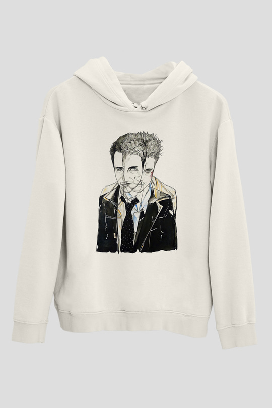 Fight Club (Tyler Durden) Baskılı Beyaz Unisex Hoodie