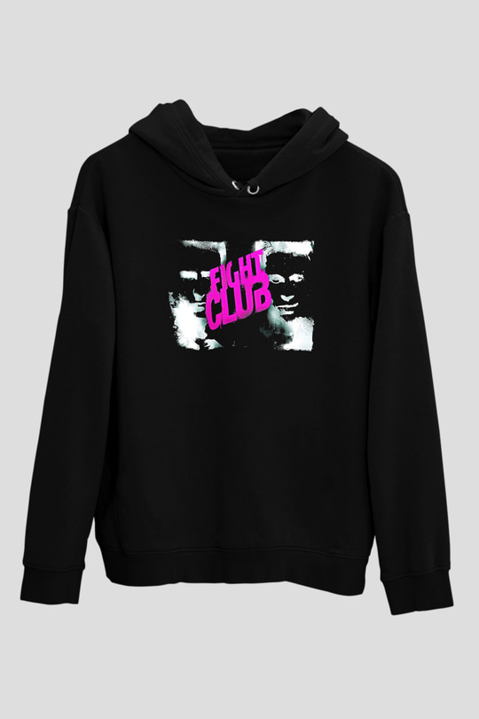 Fight Club (Tyler Durden) Baskılı Unisex Siyah Hoodie