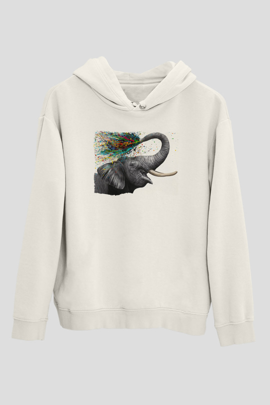 Fil Beyaz Unisex Hoodie