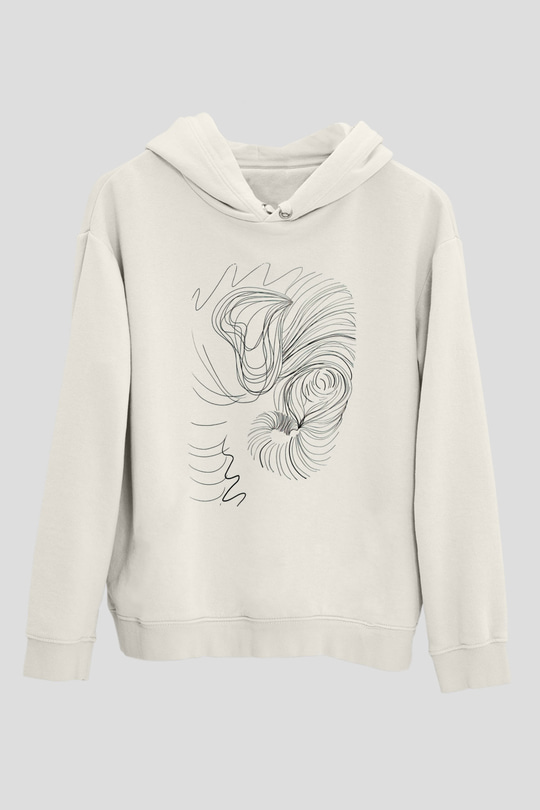 Fil Beyaz Unisex Hoodie
