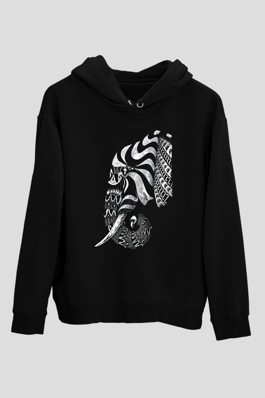 Fil Siyah Unisex Hoodie