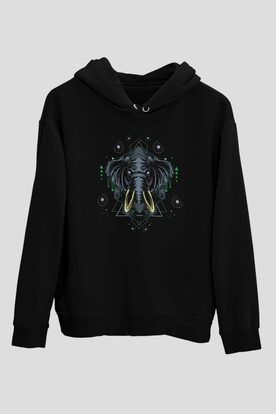 Fil Siyah Unisex Hoodie