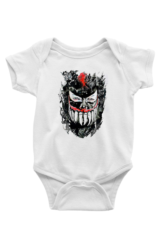 Finn Balor Baskılı Beyaz Unisex Bebek Body - Zıbın