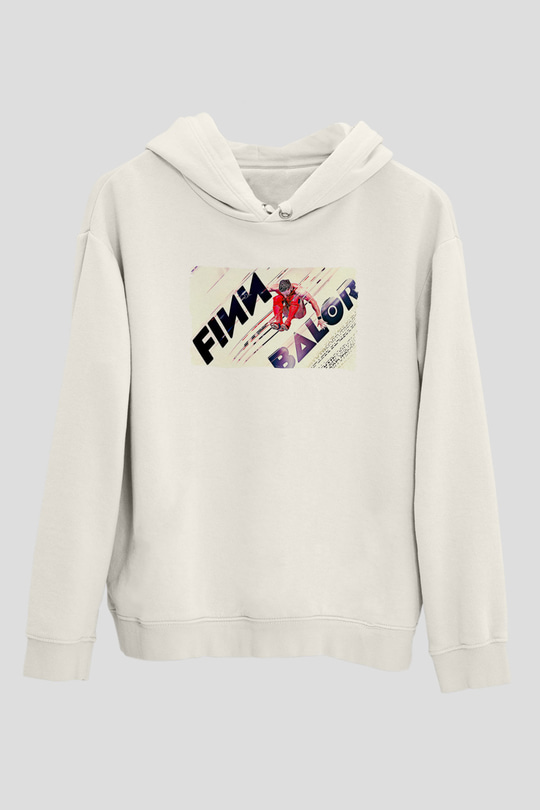 Finn Balor Baskılı Beyaz Unisex Hoodie