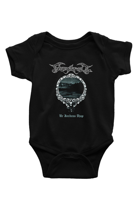 Finntroll Baskılı Unisex Siyah Bebek Body - Zıbın