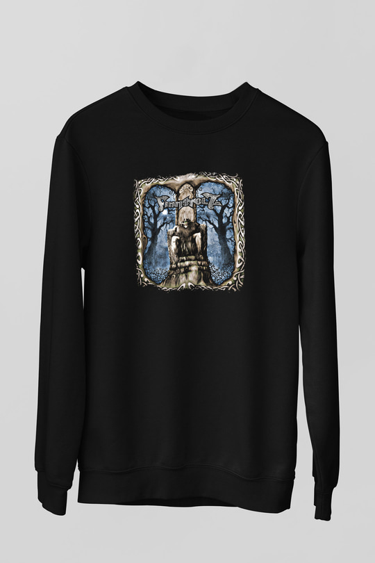 Finntroll Baskılı Unisex Siyah Sweatshirt