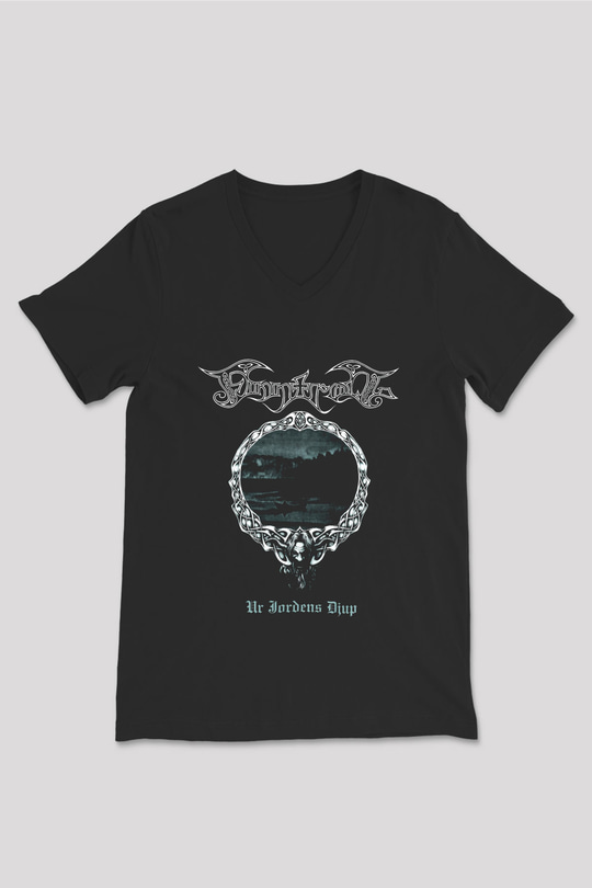 Finntroll Baskılı Unisex Siyah V Yaka Tişört
