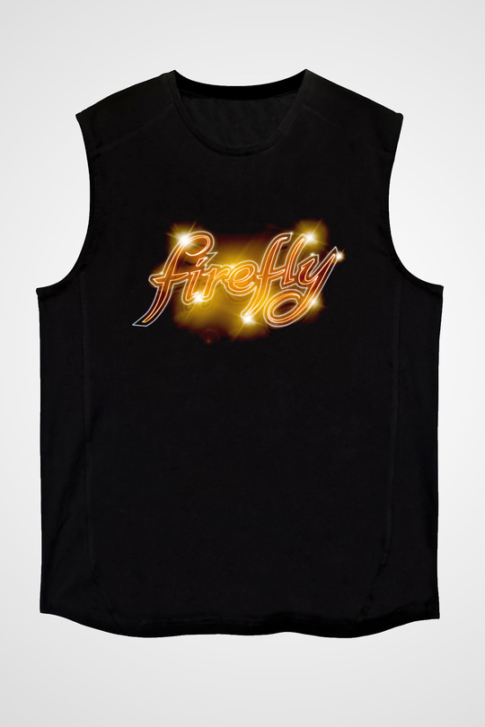 Firefly Siyah Unisex Kolsuz Tişört