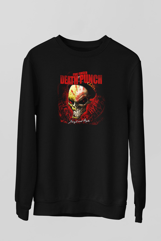 Five Finger Death Punch Siyah Unisex Sweatshirt