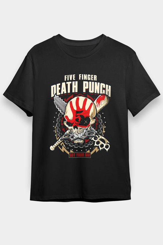 Five Finger Death Punch Siyah Unisex Tişört T-Shirt - TişörtFabrikası