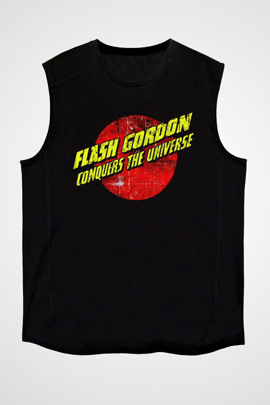Flash Gordon Siyah Unisex  Kolsuz Tişört