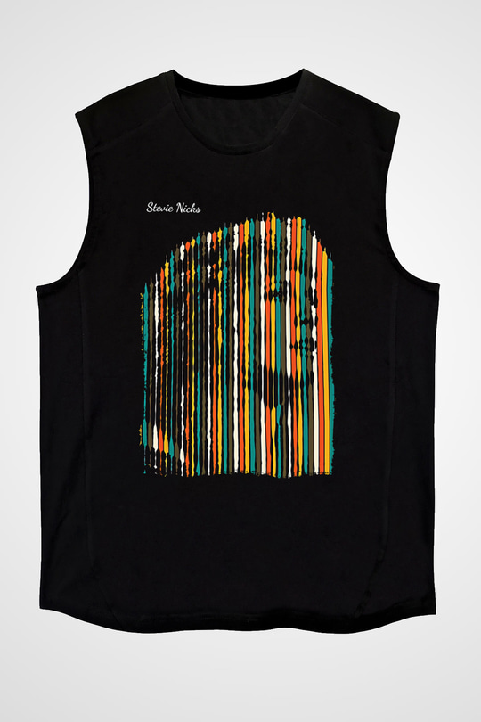 Fleetwod Mac Baskılı Unisex Siyah Kolsuz Tişört - Tshirt