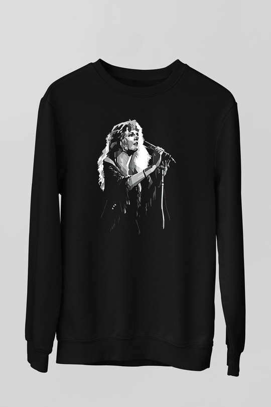 Fleetwod Mac Baskılı Unisex Siyah Sweatshirt