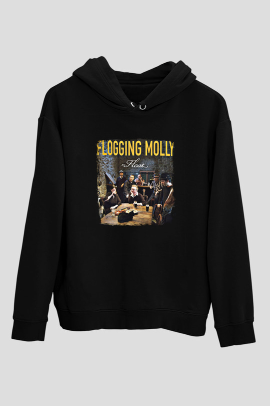 Flogging Molly Baskılı Unisex Siyah Hoodie