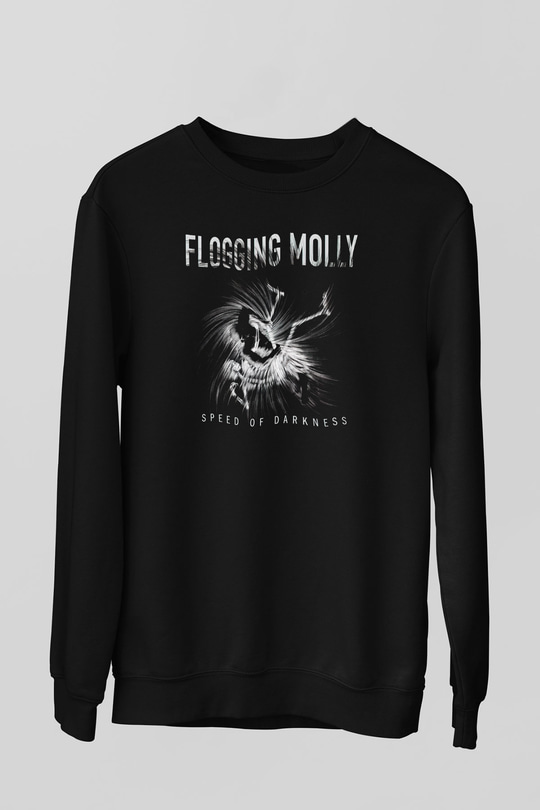Flogging Molly Siyah Unisex Sweatshirt
