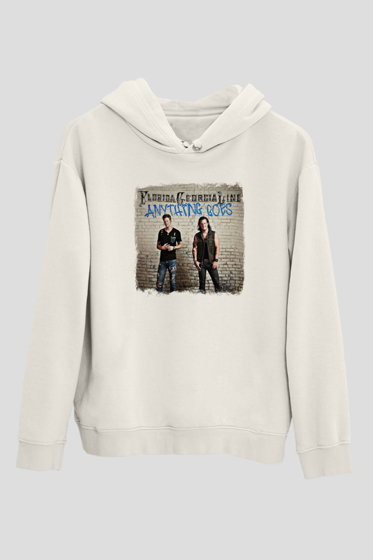 Florida Georgia Line Baskılı Unisex Beyaz Hoodie