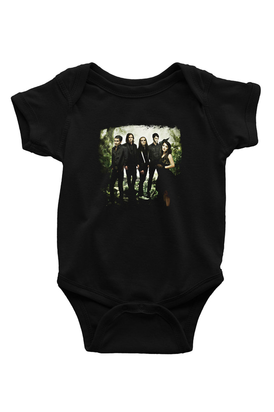 Flyleaf Baskılı Unisex Siyah Bebek Body - Zıbın