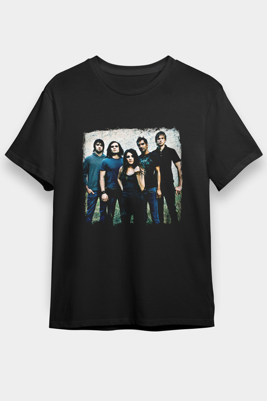 Flyleaf Baskılı Unisex Siyah Tişört