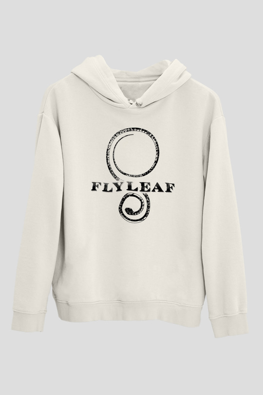 Flyleaf Beyaz Unisex Kapüşonlu Sweatshirt