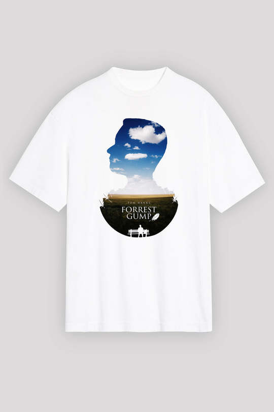 Forrest Gump Beyaz Unisex Oversize Tişört