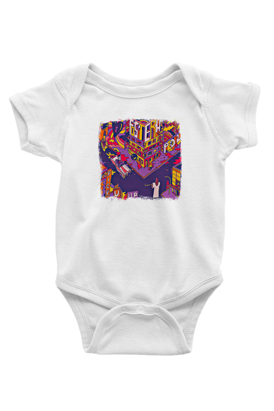 Foster the People Baskılı Unisex Beyaz Bebek Body - Zıbın