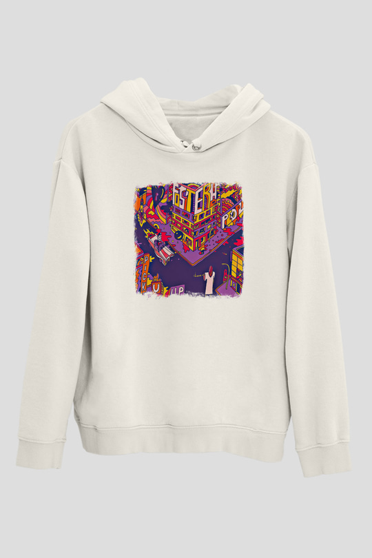 Foster the People Baskılı Unisex Beyaz Hoodie