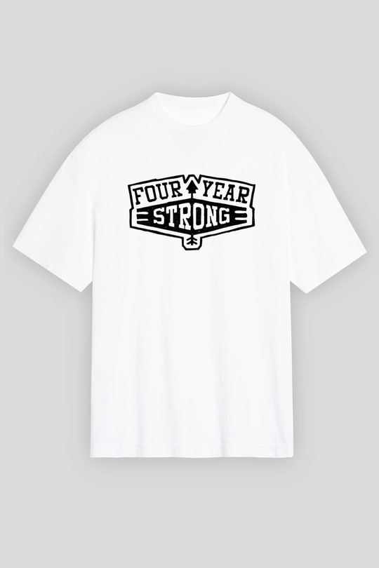 Four Year Strong Beyaz Unisex Oversize Tişört T-Shirt