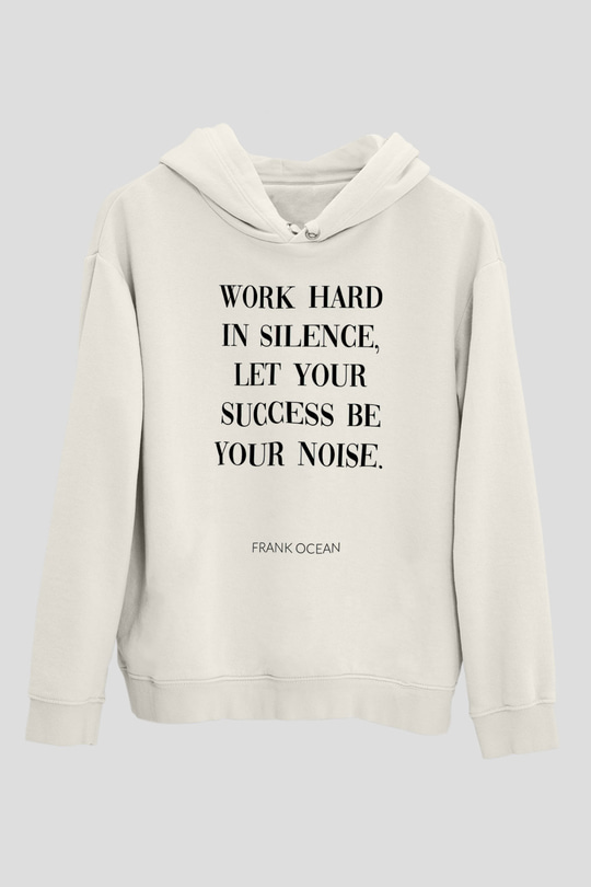 Frank Ocean Baskılı Beyaz Unisex Kapüşonlu Sweatshirt