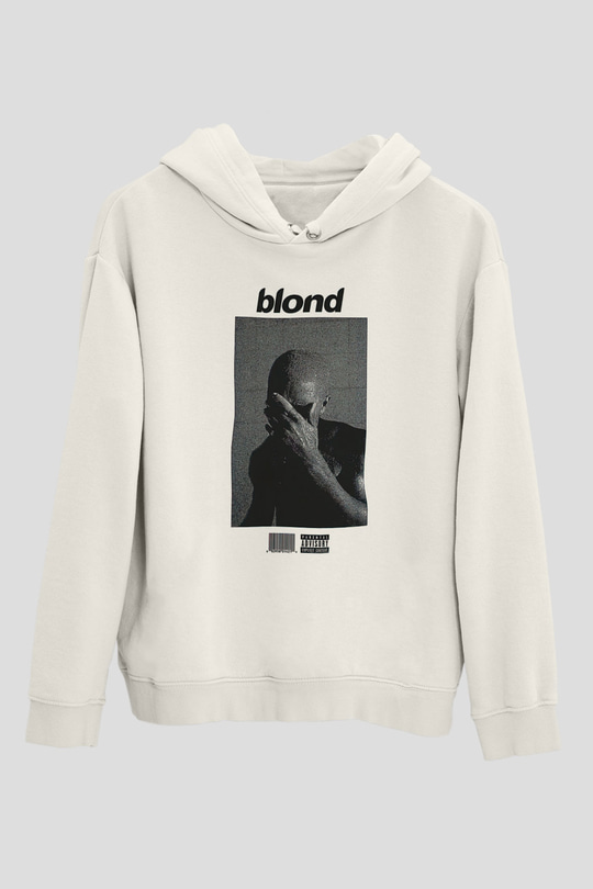 Frank Ocean Baskılı Beyaz Unisex Kapüşonlu Sweatshirt