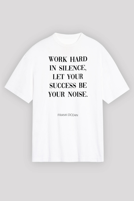 Frank Ocean Baskılı Beyaz Unisex Oversize Tişört - Tshirt