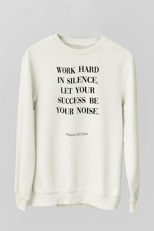 Frank Ocean Baskılı Beyaz Unisex Sweatshirt