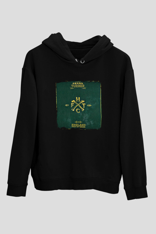 Frank Turner Baskılı Unisex Siyah Hoodie