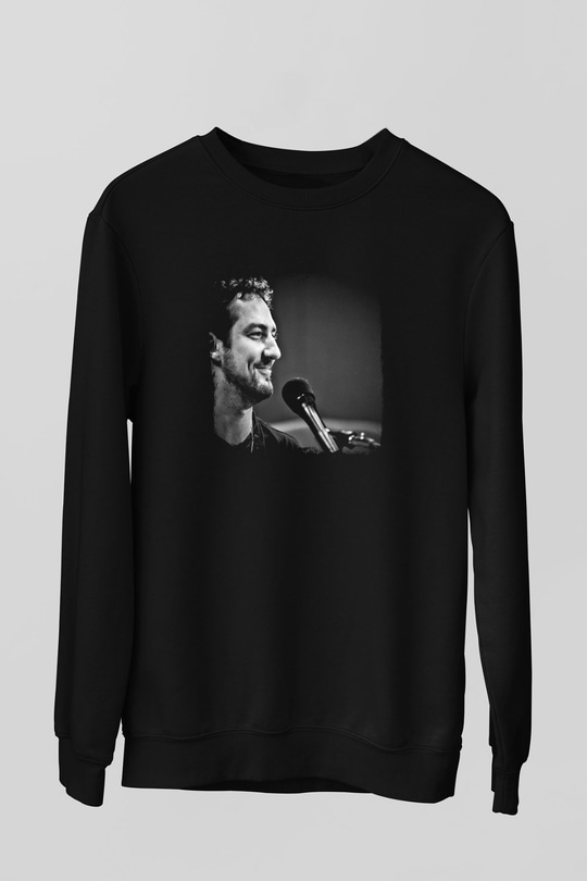 Frank Turner Baskılı Unisex Siyah Sweatshirt