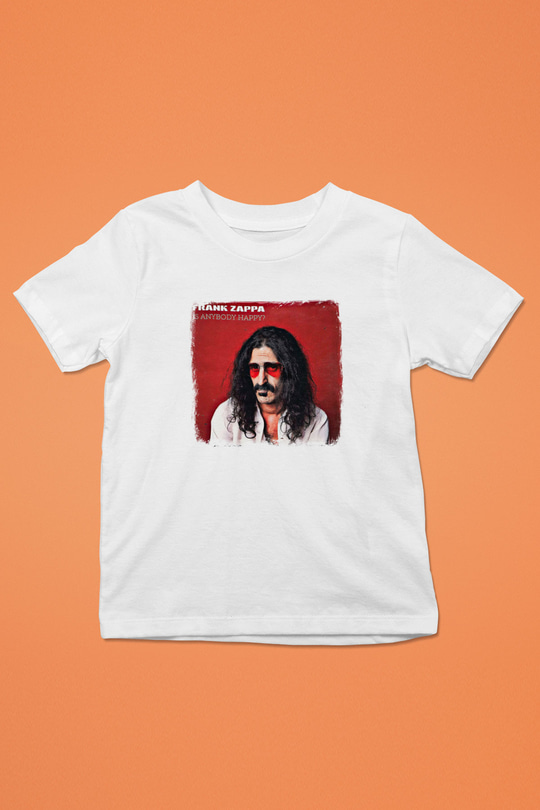 Frank Zappa Baskılı Unisex Beyaz Çocuk Tişört
