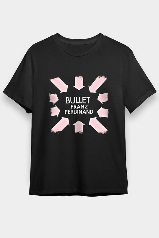 Franz Ferdinand Baskılı Unisex Siyah Tişört