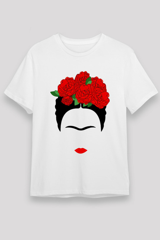 Frida Kahlo Beyaz Unisex Tişört T-Shirt - TişörtFabrikası