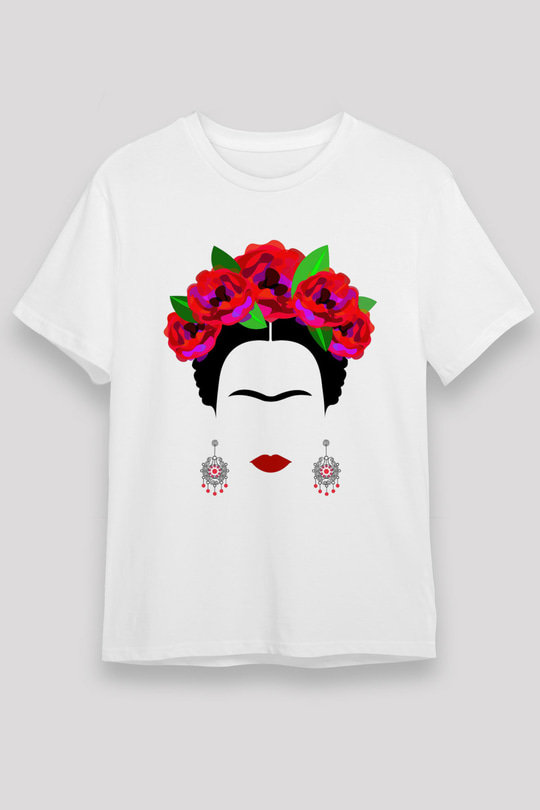 Frida Kahlo Beyaz Unisex Tişört T-Shirt - TişörtFabrikası