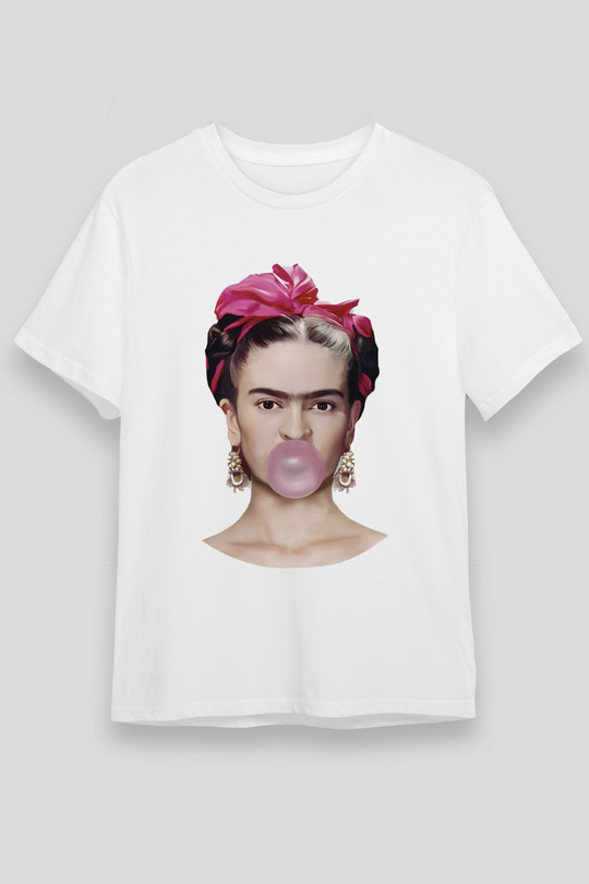 Frida Kahlo Beyaz Unisex Tişört T-Shirt - TişörtFabrikası