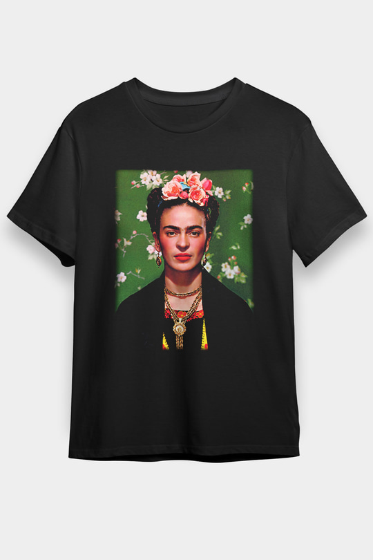 Frida Kahlo Siyah Unisex Tişört T-Shirt - TişörtFabrikası