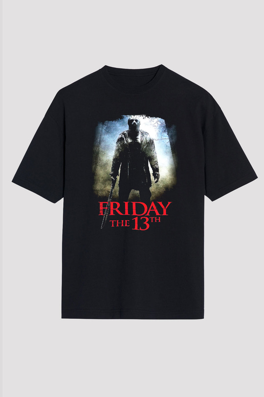 Friday the 13th 13.Cuma Siyah Unisex Oversize Tişört
