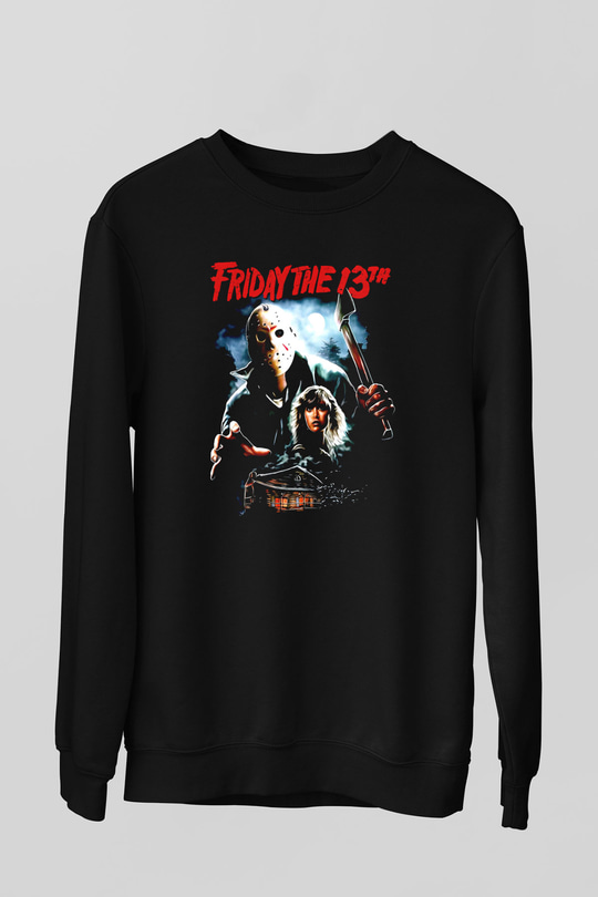 Friday the 13th 13.Cuma Siyah Unisex  Sweatshirt
